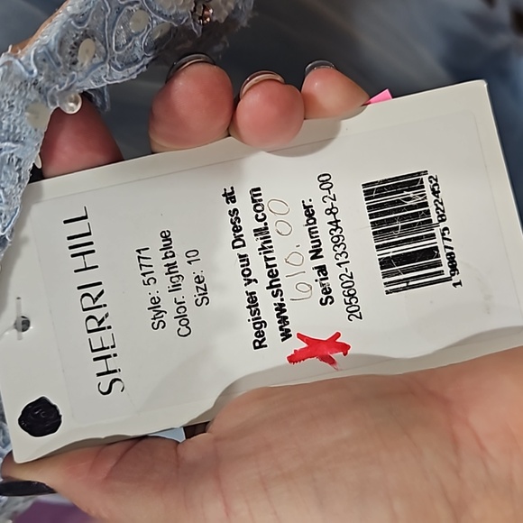 Size 10 "light blue" lace & tulletwo piece prom/evening gown by Sherri Hill NWT - Picture 6 of 12